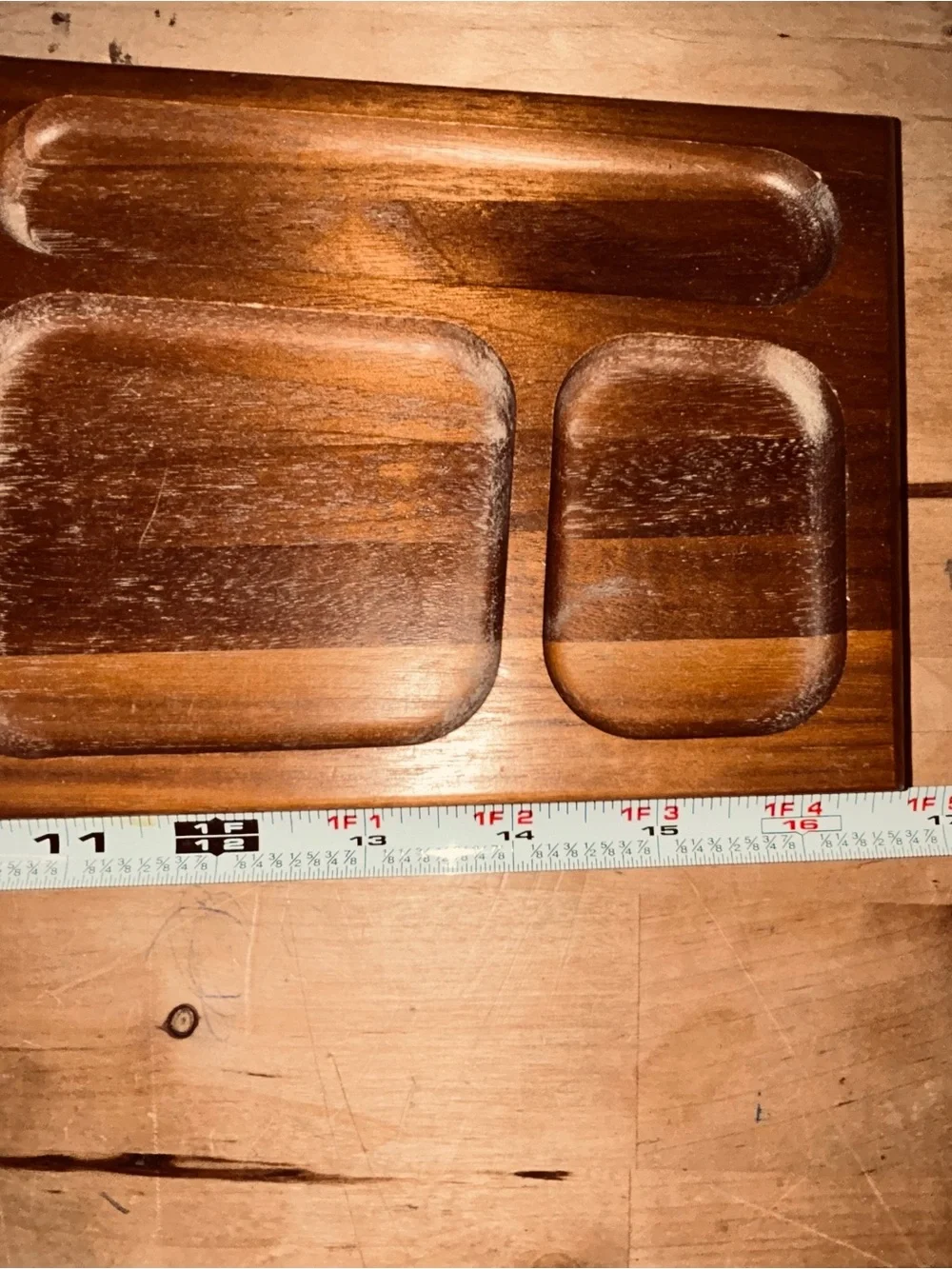 Vtg Extra Long Mens Solid Wood Dresser Valet Cady Walnut MCM Made In USA